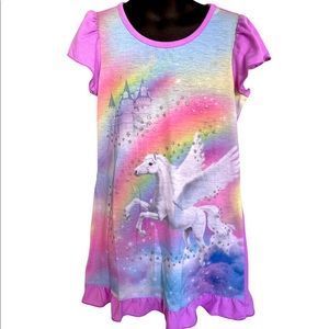 Wonder Nation Girls 6/6X Unicorn Pajama Night Gown